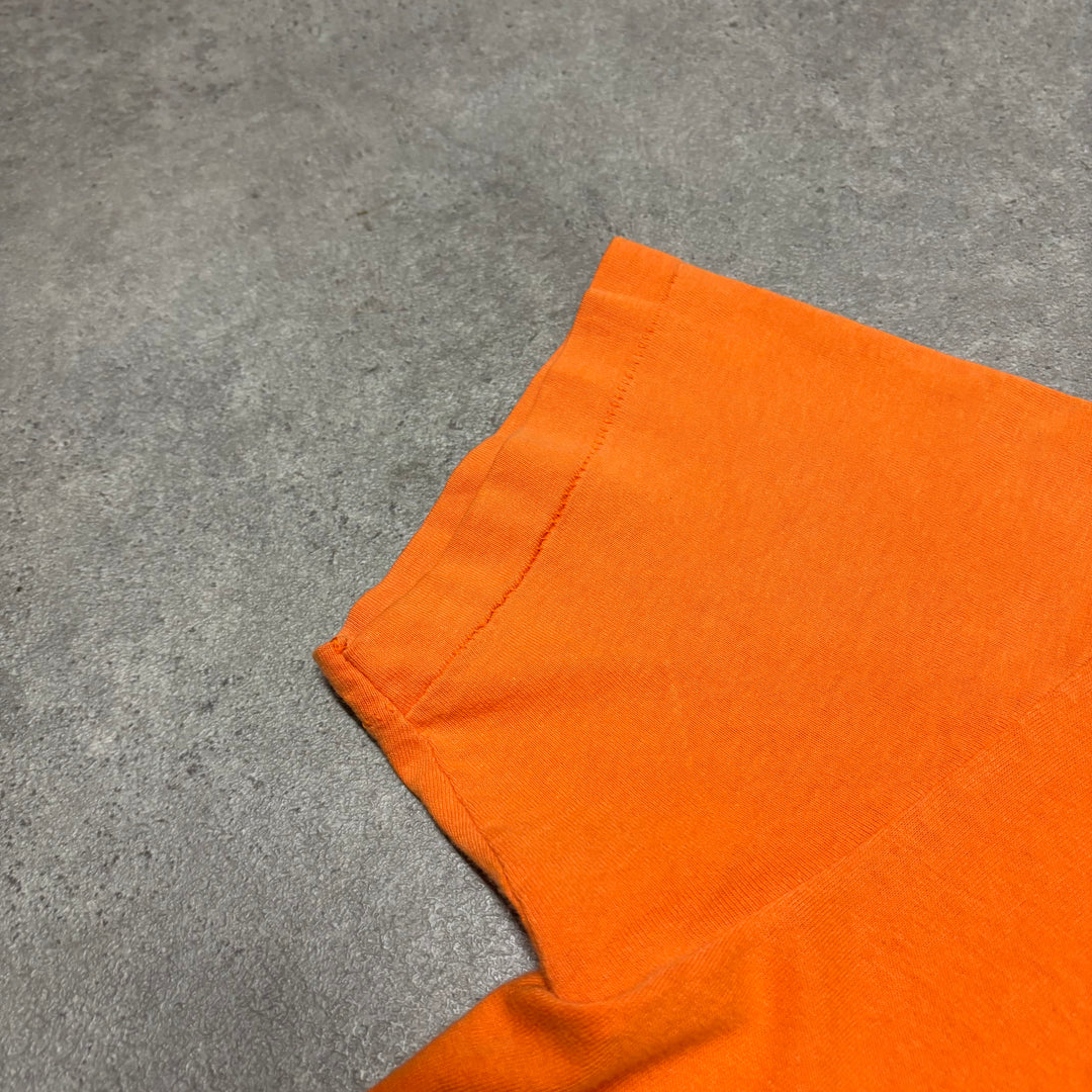 Vintage 90's Stussy Orange Made In USA T-Shirt (S)