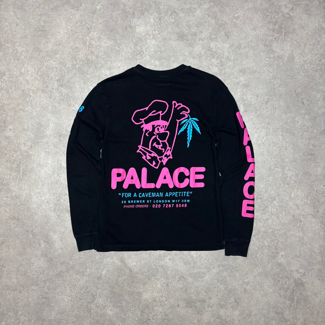 Palace Black Fluorescent Graphic Long Sleeve T-Shirt (M)