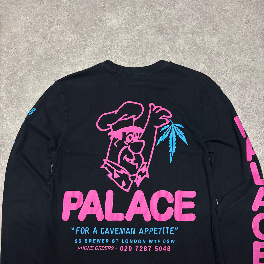 Palace Black Fluorescent Graphic Long Sleeve T-Shirt (M)