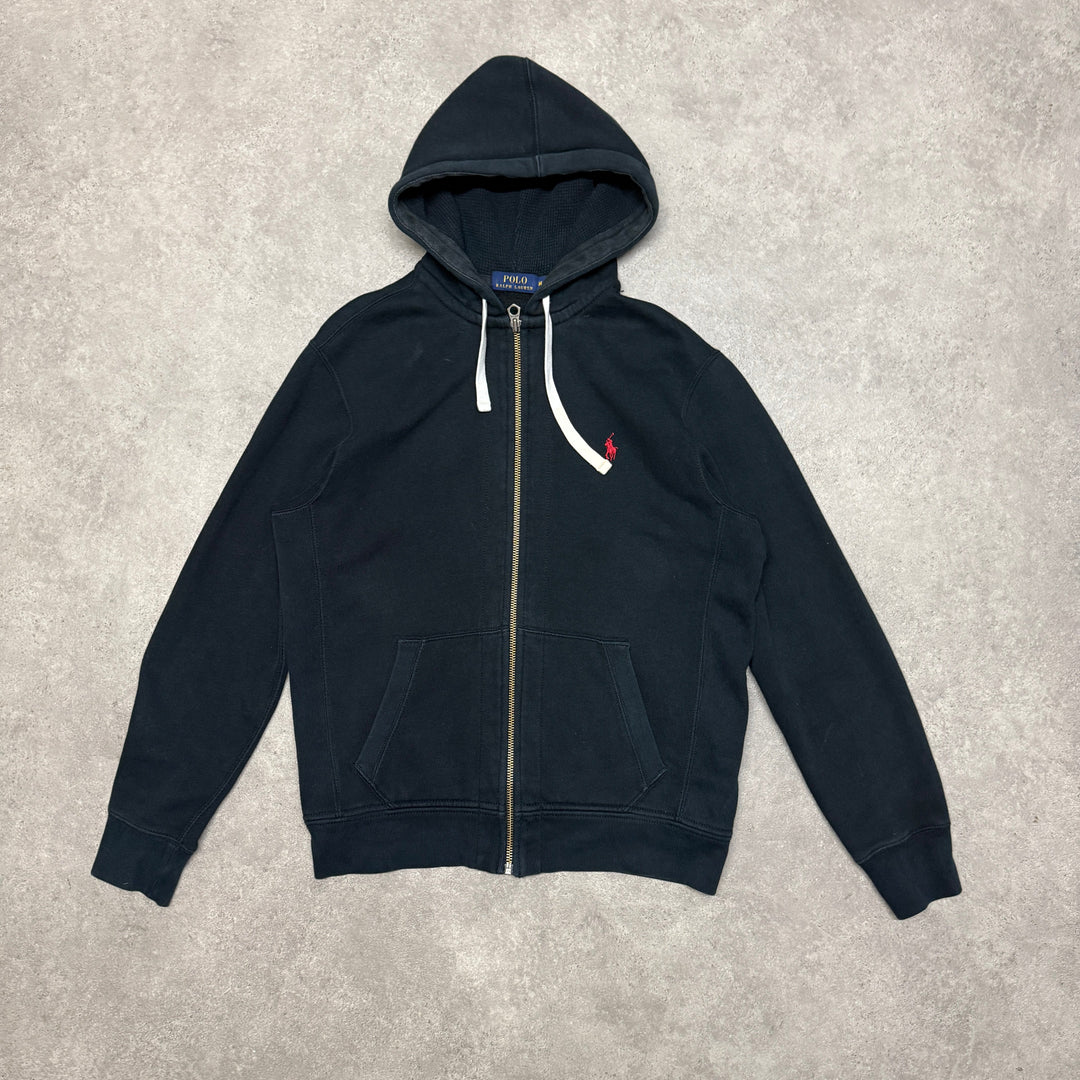 Polo Ralph Lauren Full Zip Hoodie  Size M Black