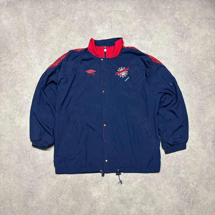 90's Vintage Umbro Navy Football Managers Jacket (XL)