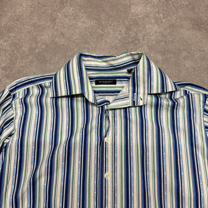 Vintage Burberry  Shirt Size M Blue