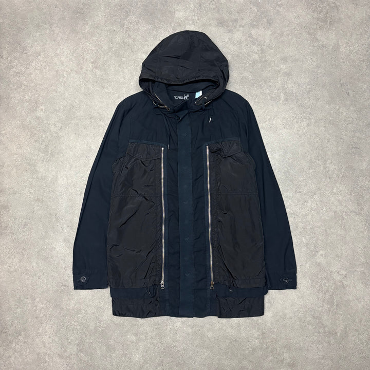 Vintage Girbaud Hooded Navy Parka Jacket (M)