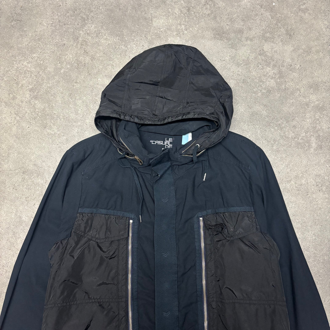 Vintage Girbaud Hooded Navy Parka Jacket (M)