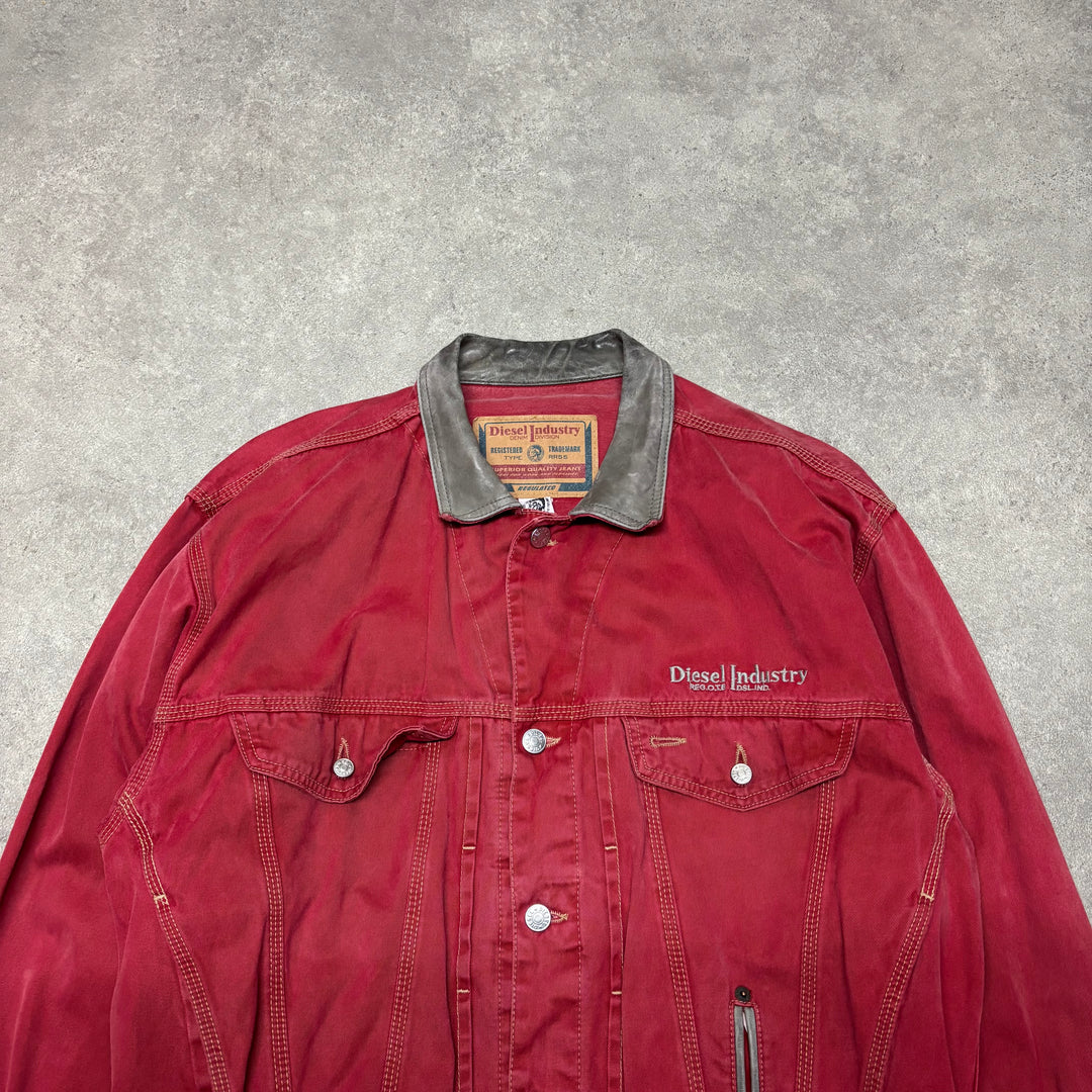 Vintage Diesel Industry Red Canvas Jacket (M)