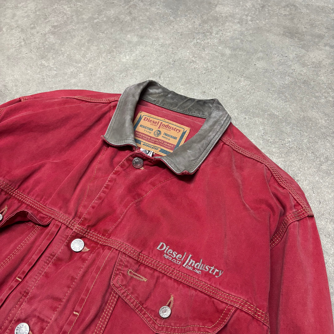 Vintage Diesel Industry Red Canvas Jacket (M)