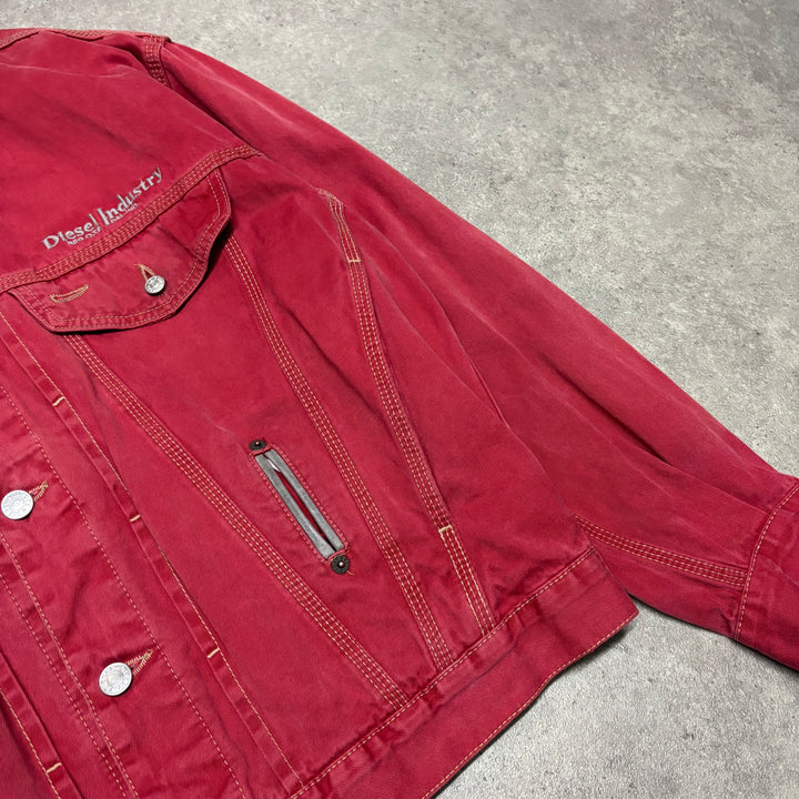 Vintage Diesel Industry Red Canvas Jacket (M)