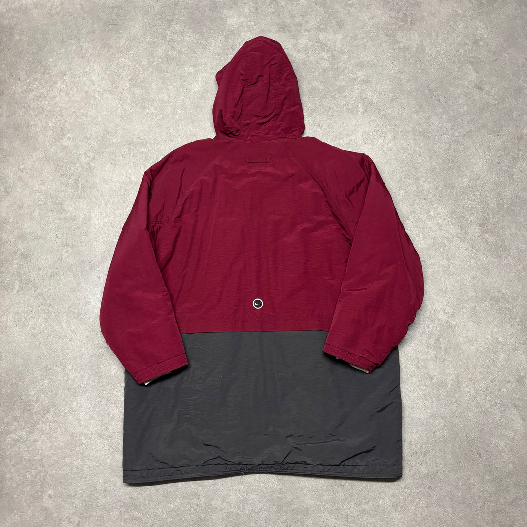 90's Vintage Nike Burgundy Lightweight Jacket (XL)