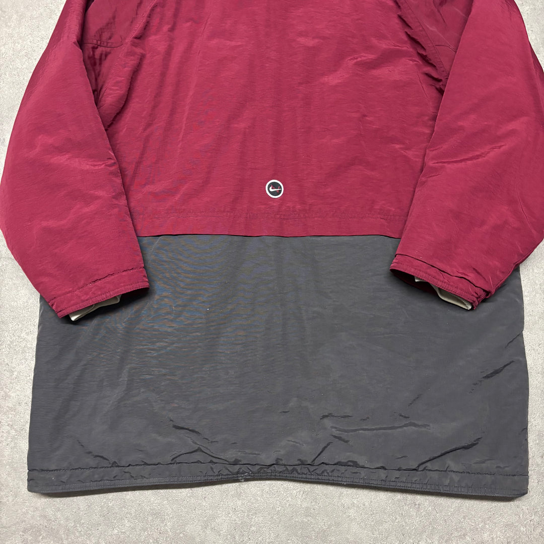 90's Vintage Nike Burgundy Lightweight Jacket (XL)