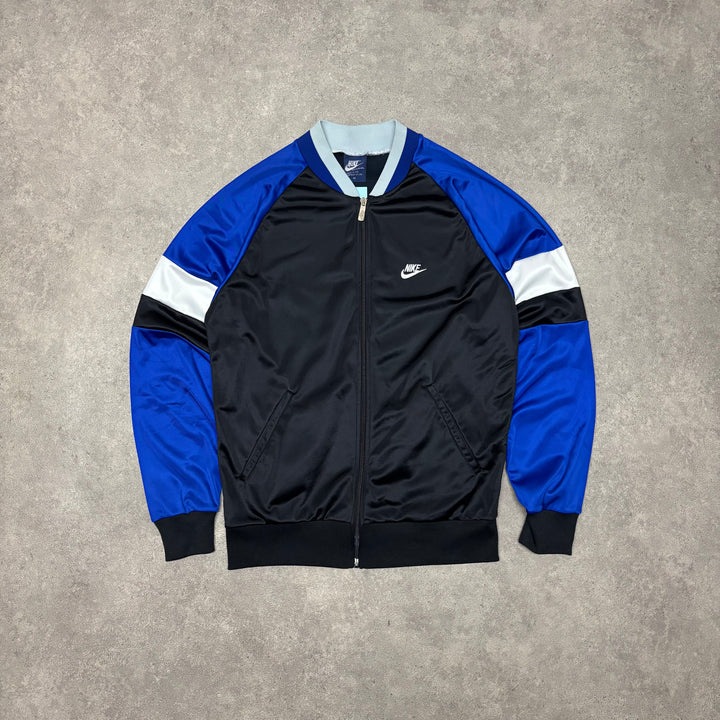 80's Vintage Nike Black & Blue Tracksuit Jacket (M)