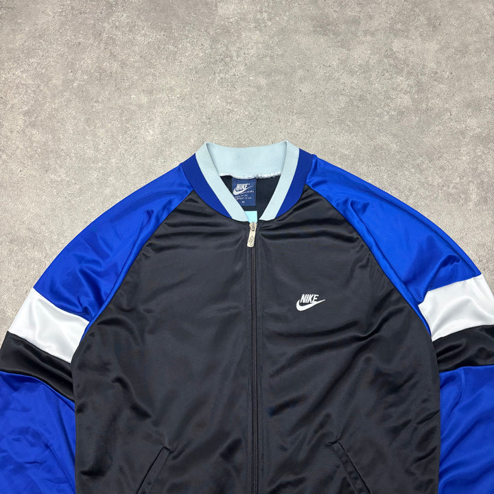 80's Vintage Nike Black & Blue Tracksuit Jacket (M)