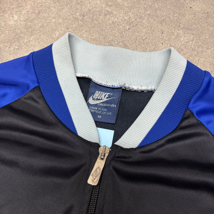 80's Vintage Nike Black & Blue Tracksuit Jacket (M)