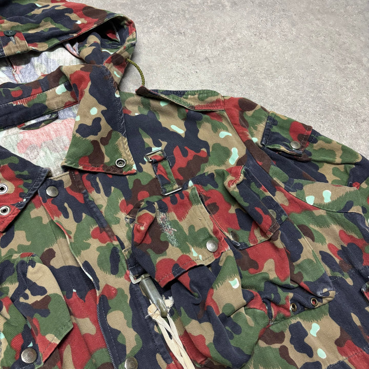 60's Vintage Swiss Army Camouflage Jacket (L)