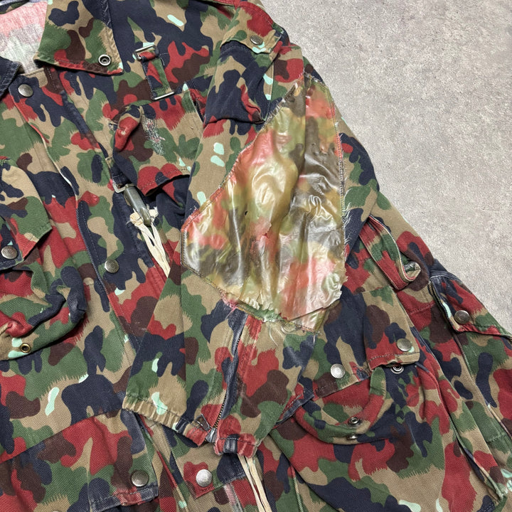 60's Vintage Swiss Army Camouflage Jacket (L)