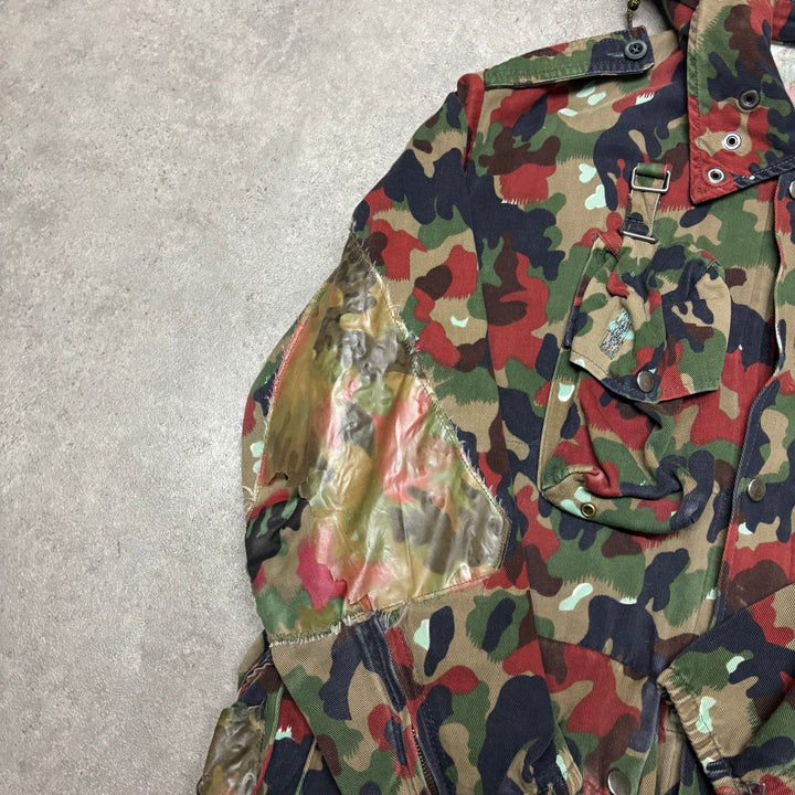 60's Vintage Swiss Army Camouflage Jacket (L)