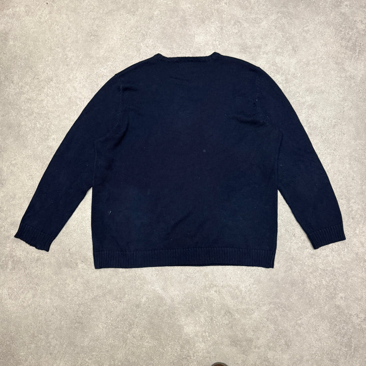 Vintage Polo Ralph Lauren Embroidered Jumper Women SIze XXL Navy