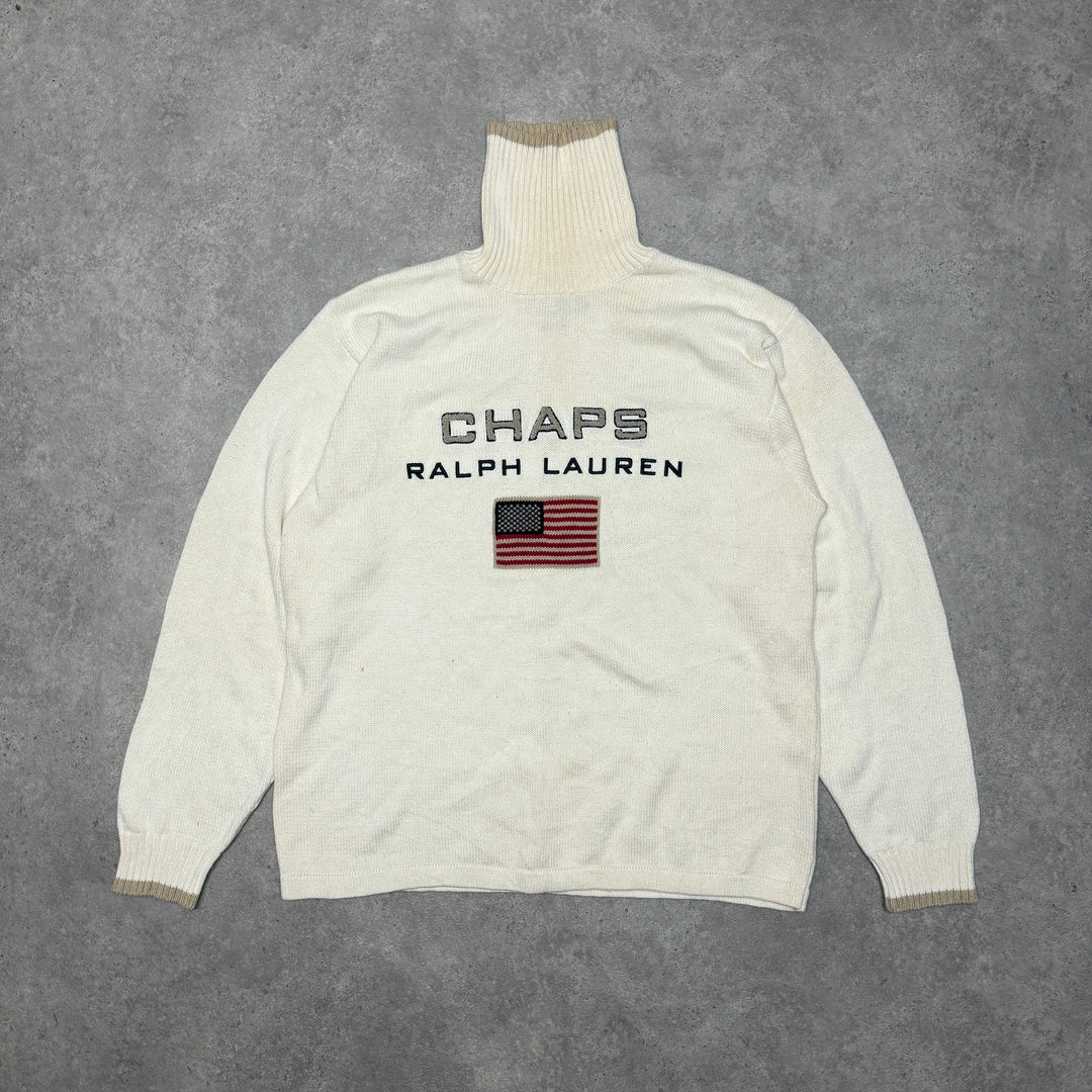 Polo Ralph Lauren Chaps Usa Flag Jumper Size M White