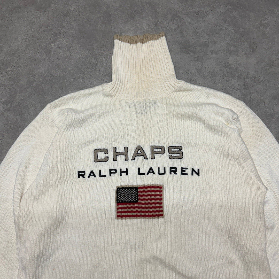 Polo Ralph Lauren Chaps Usa Flag Jumper Size M White