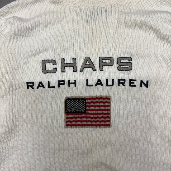 Polo Ralph Lauren Chaps Usa Flag Jumper Size M White