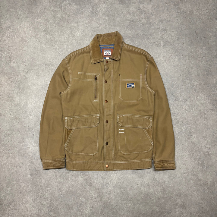 Vintage Diesel Co. Suede Collared Light Brown Jacket (L)