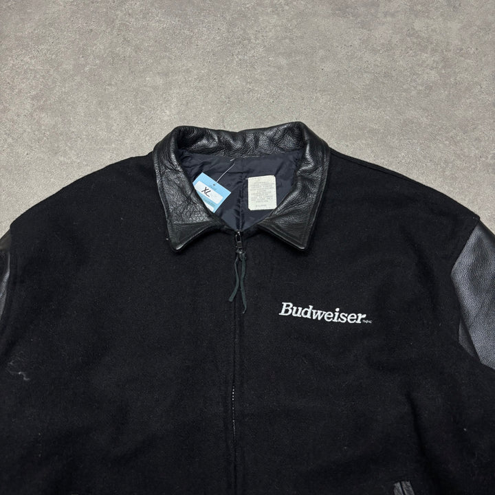 Vintage Budweiser Black Varsity Jacket (XXL)