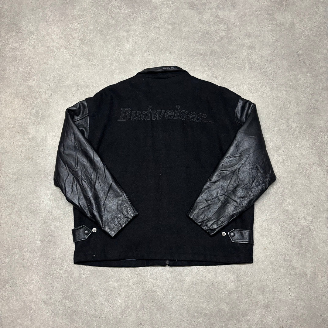 Vintage Budweiser Black Varsity Jacket (XXL)