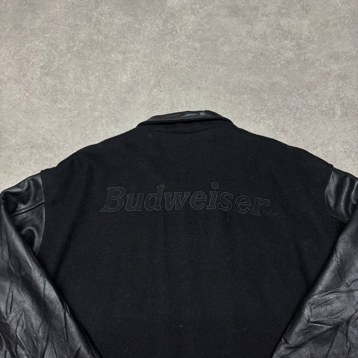 Vintage Budweiser Black Varsity Jacket (XXL)