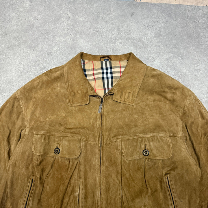 Burberry Suede Harrington jacket Size L Brown