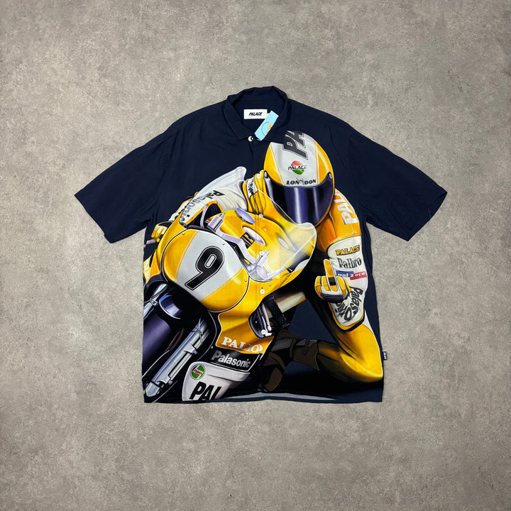 Palace Panasonic Navy Button Up Shirt (L)