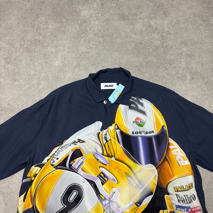 Palace Panasonic Navy Button Up Shirt (L)