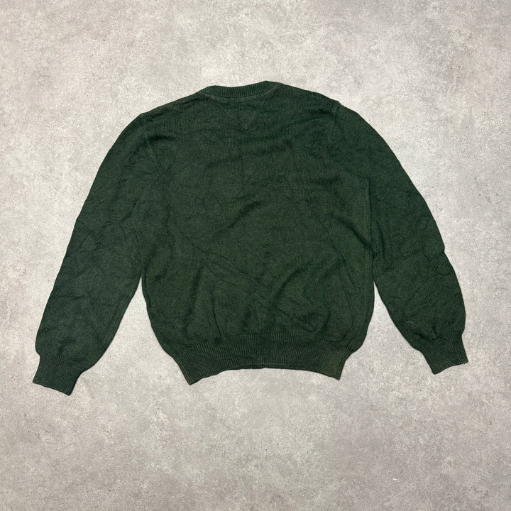 Tommy Hilfiger Crew Neck Heavy Knit Jumper Size M Green