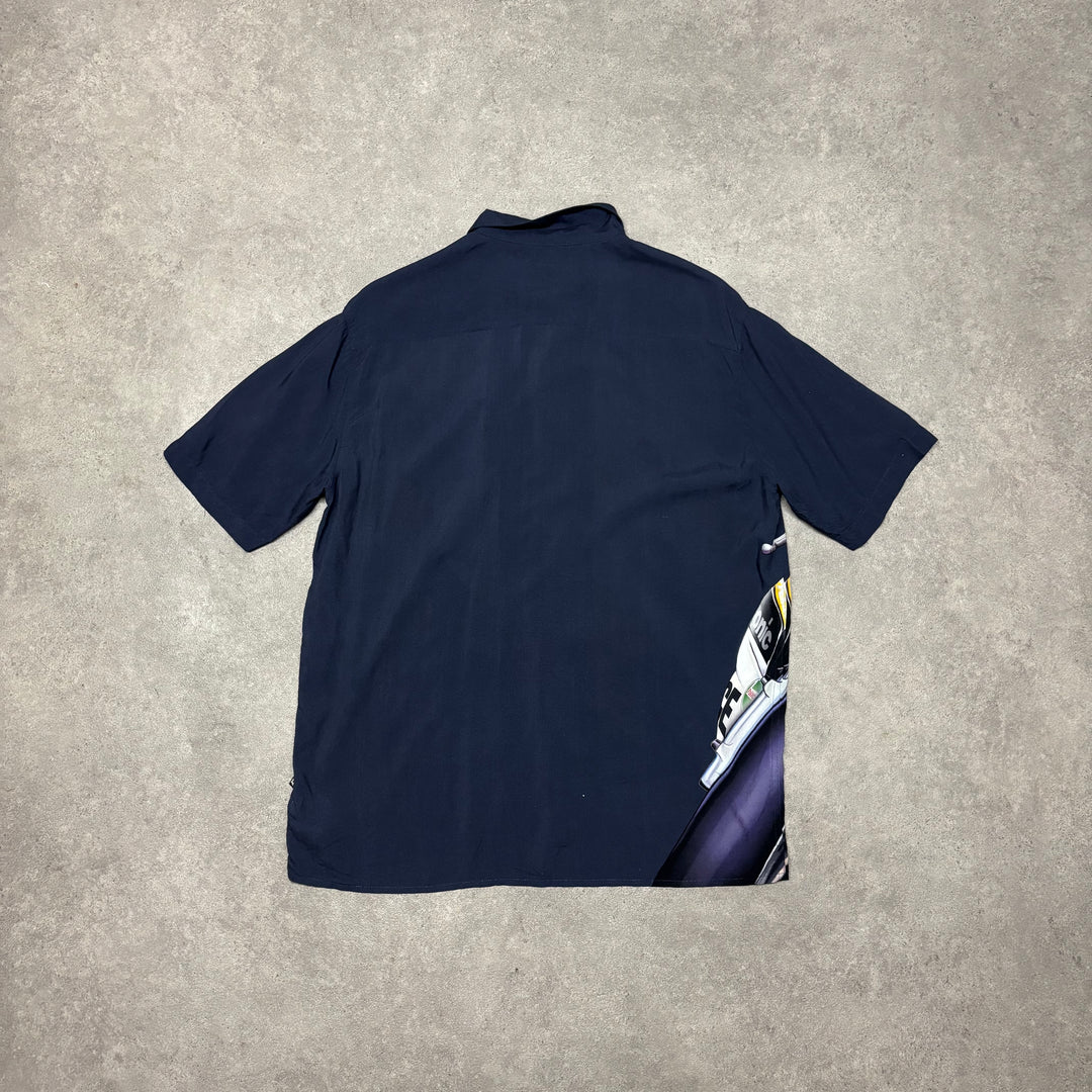 Palace Panasonic Navy Button Up Shirt (L)