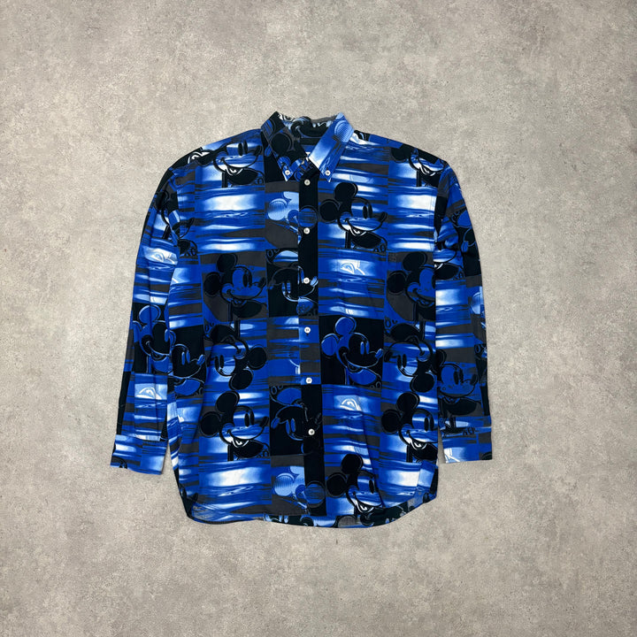 Vintage Iceberg Mickey Mouse Blue & Navy Shirt (L)