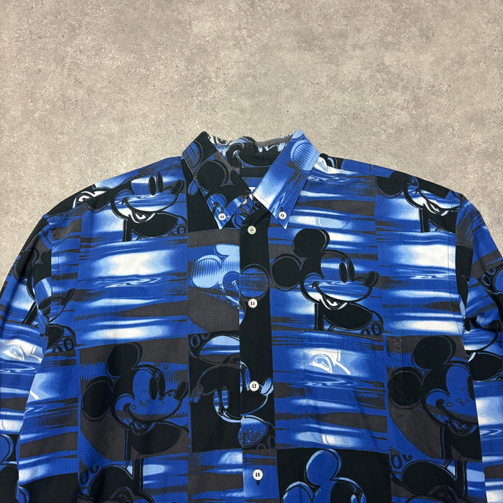 Vintage Iceberg Mickey Mouse Blue & Navy Shirt (L)