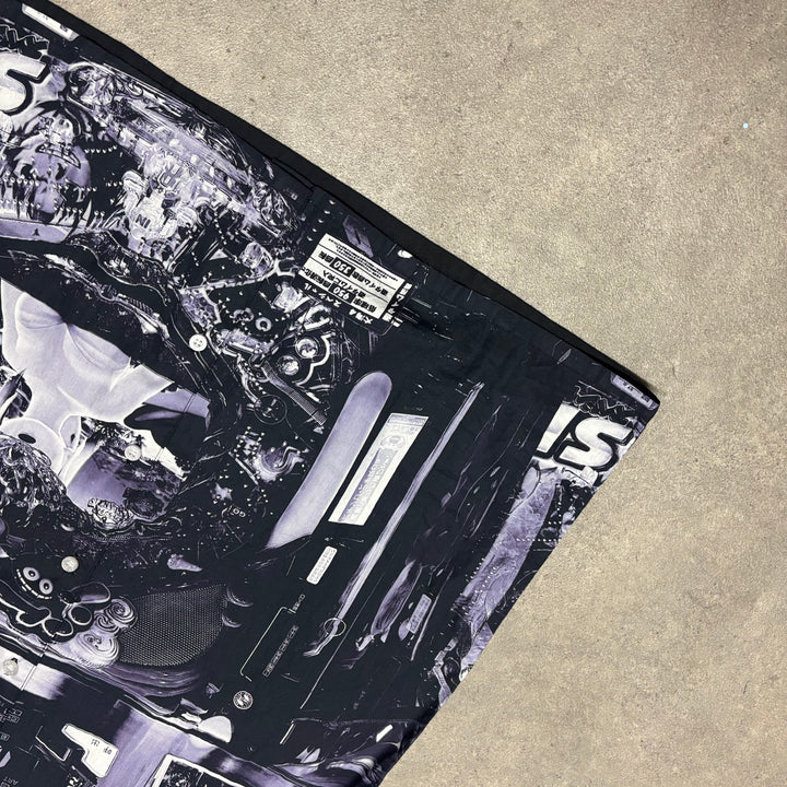 Palace Printed Graphic Black Short Sleeve Shirt (L)