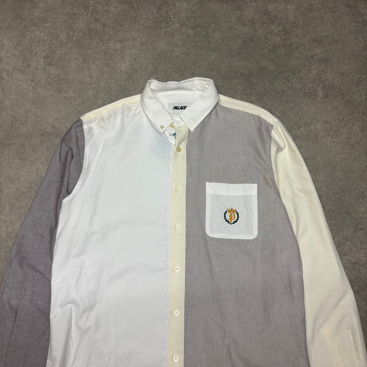Palace Black & White Two Tone Long Sleeve Shirt (L)