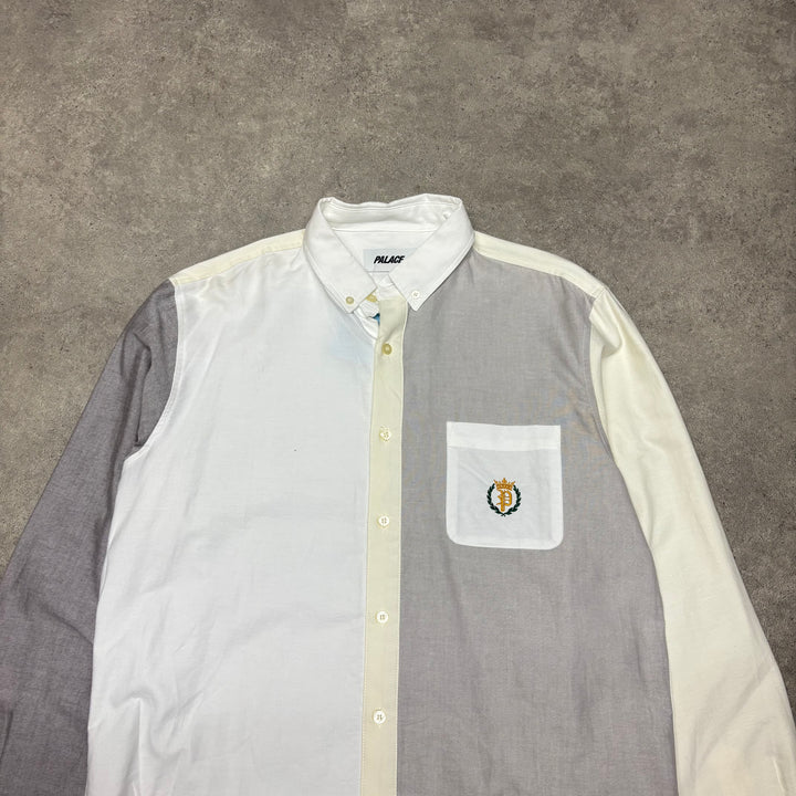 Palace Black & White Two Tone Long Sleeve Shirt (L)