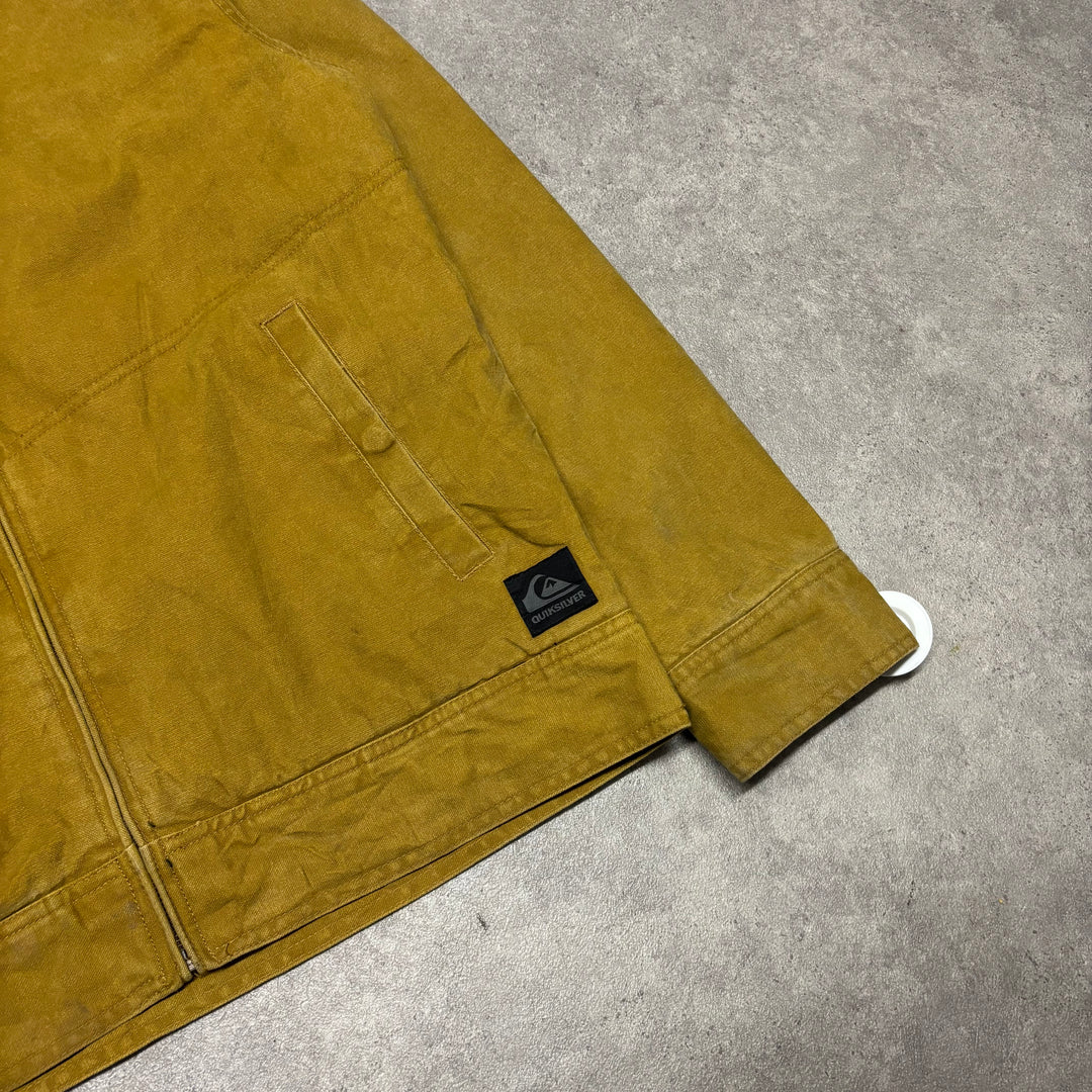 Vintage Quiksilver Sherpa Lined Mustard Yellow Jacket (L)