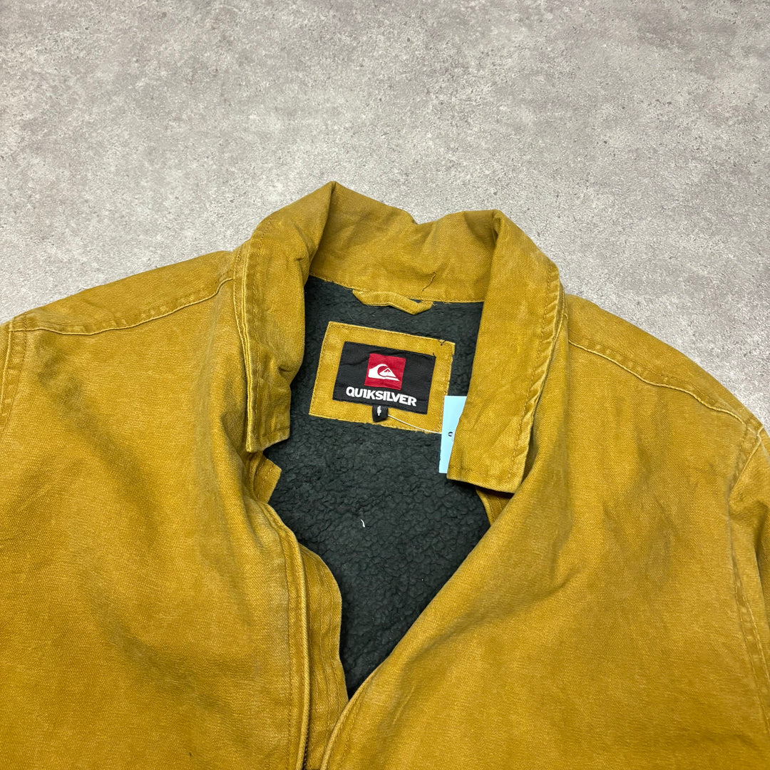 Vintage Quiksilver Sherpa Lined Mustard Yellow Jacket (L)