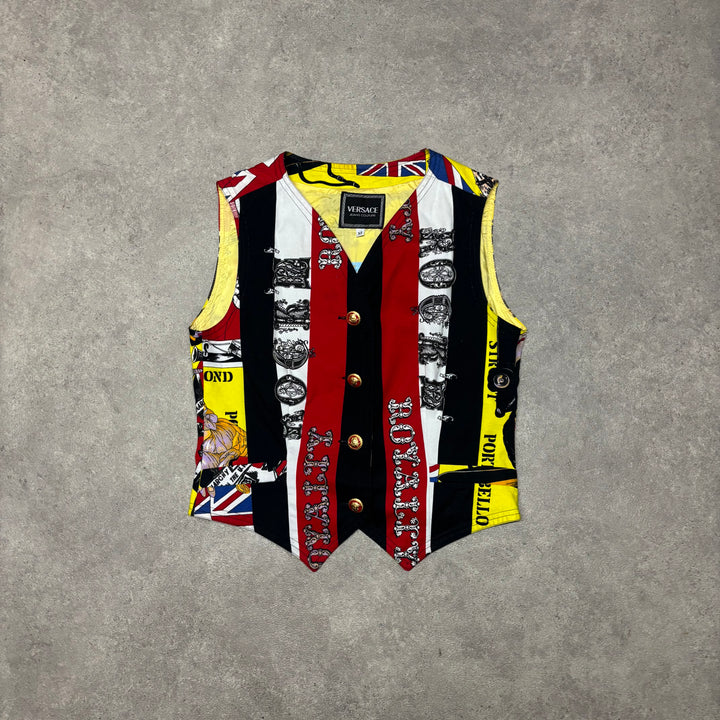 Vintage Versace Portobello Yellow & Red Waistcoat (M)