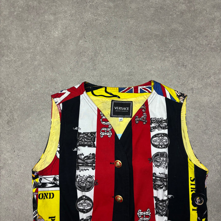 Vintage Versace Portobello Yellow & Red Waistcoat (M)