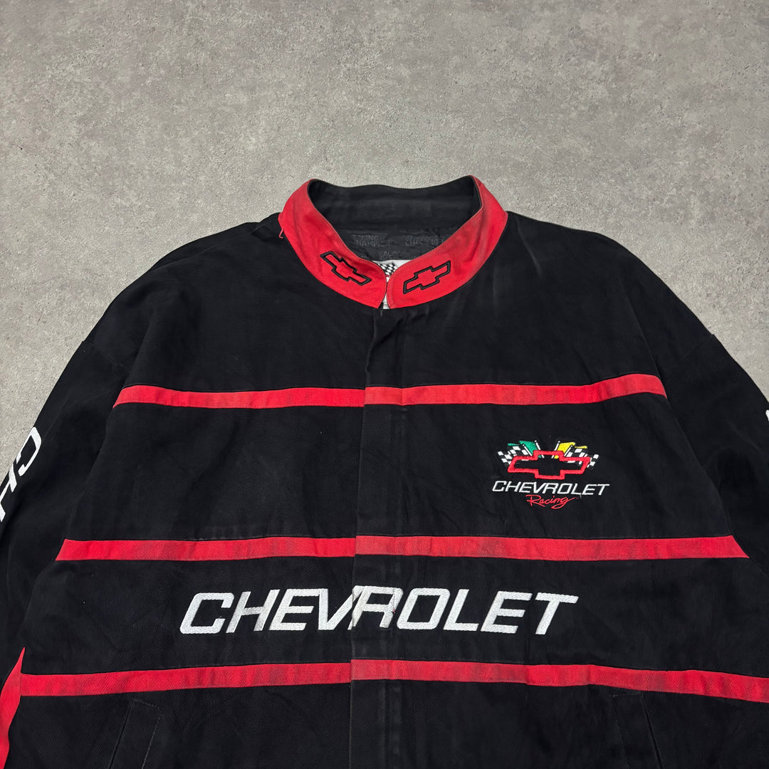 Vintage Nascar Chevrolet Black & Red Jacket (XXL)