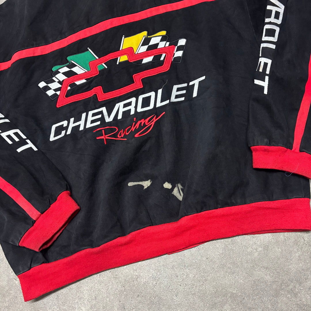 Vintage Nascar Chevrolet Black & Red Jacket (XXL)