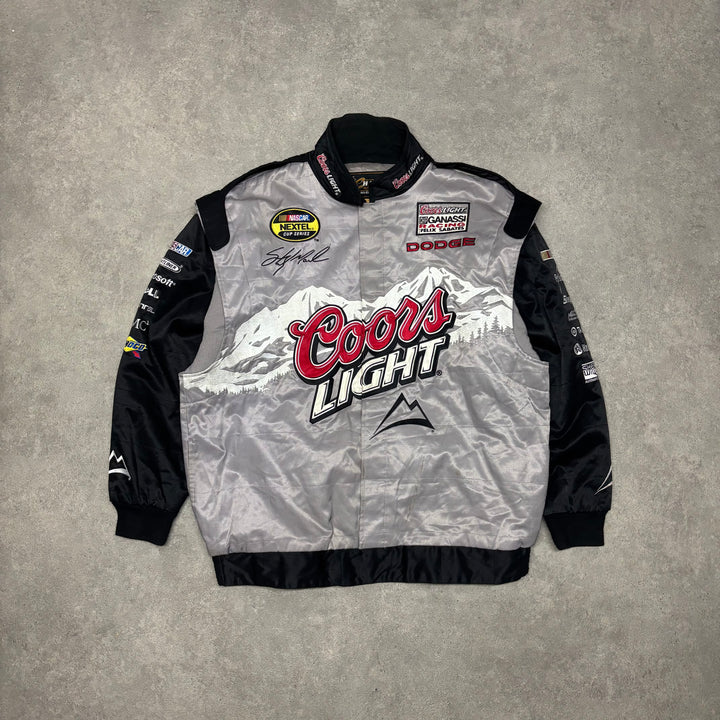 Vintage Nascar Coors Light Grey Jacket (XXL)