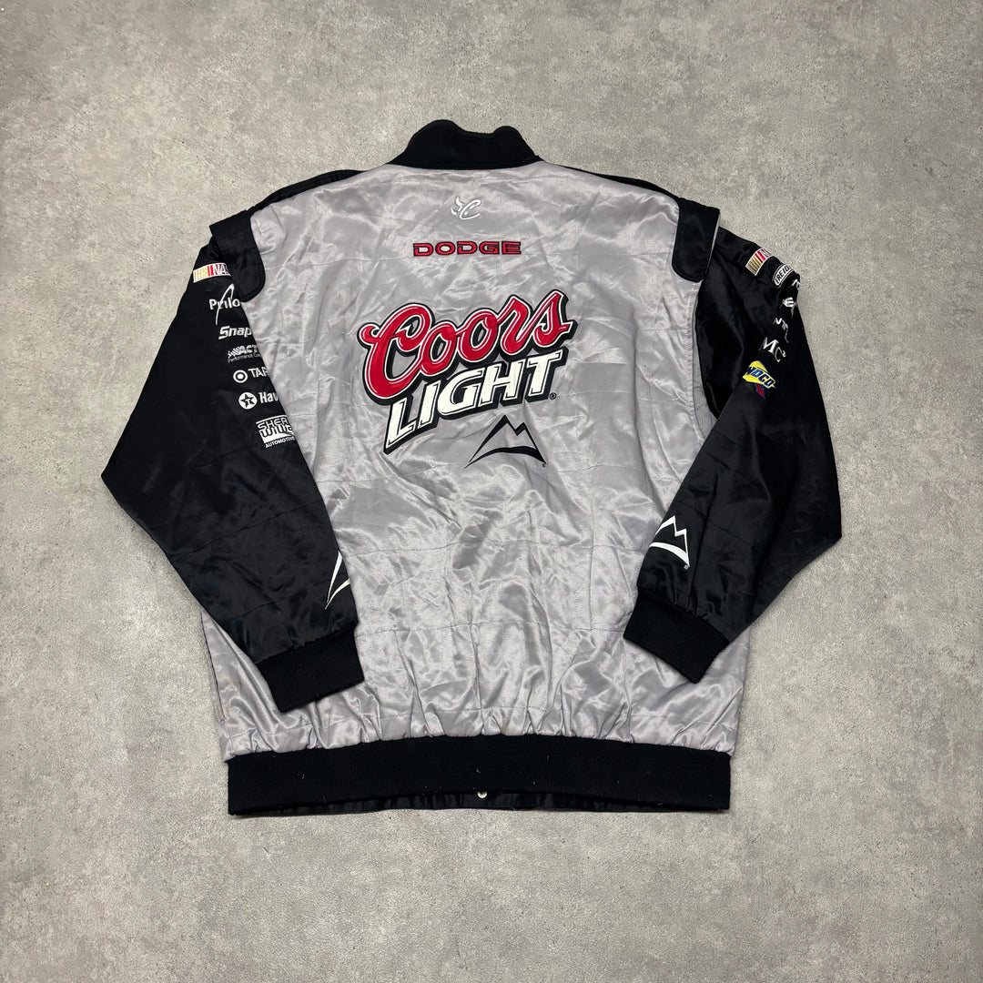 Vintage Nascar Coors Light Grey Jacket (XXL)