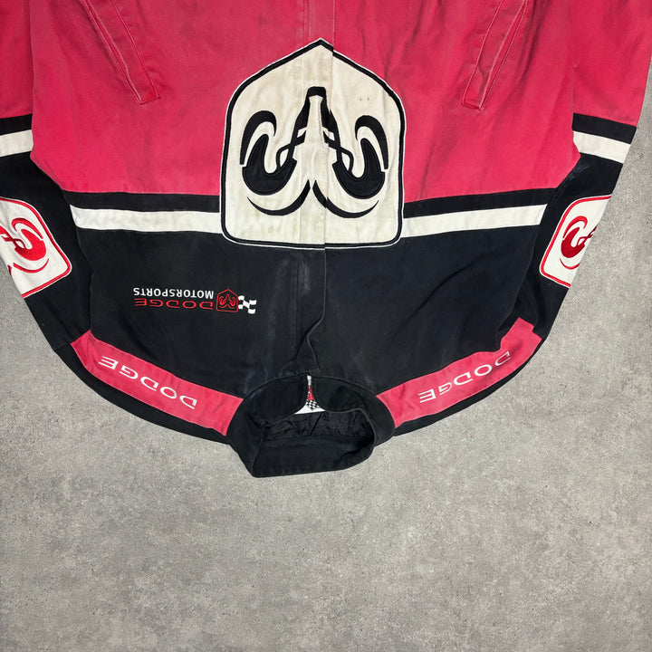 Vintage Nascar Dodge Black & Red Racing Jacket (XXL)