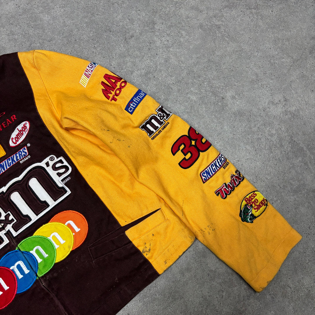 Vintage Nascar M&M's Yellow Racing Jacket (Women's XS)