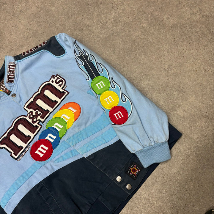 Vintage Nascar M&M Blue Racing Jacket (Women XS)