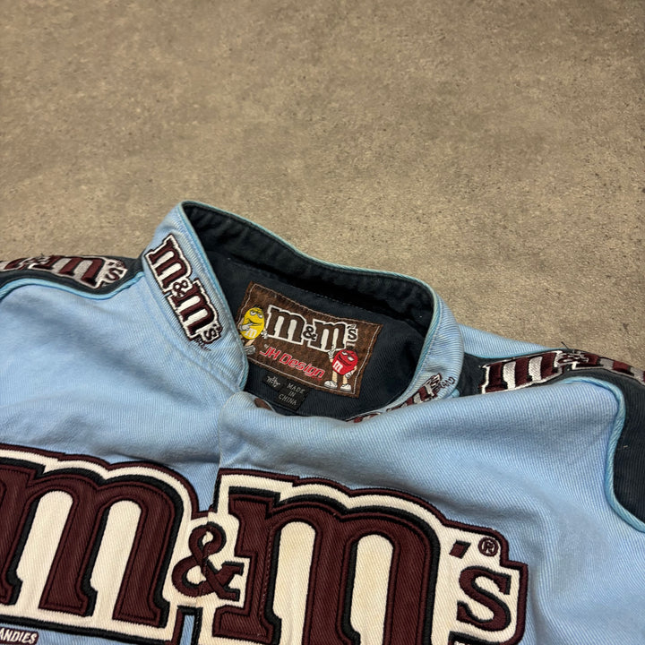 Vintage Nascar M&M Blue Racing Jacket (Women XS)