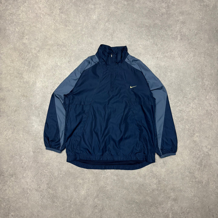 Vintage Nike Navy Quarter Zip Lightweight Jacket (S)